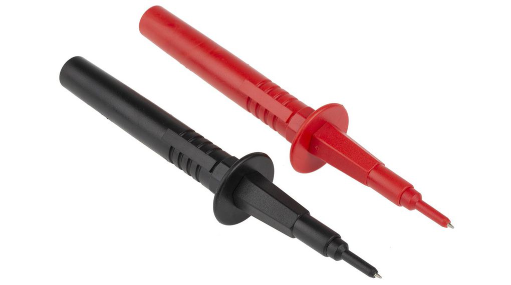 Fused Test Probe, 1kV, 500mA, 135mm, Black, Red